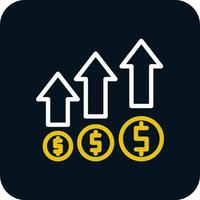 diseño de icono de vector de crecimiento de dinero