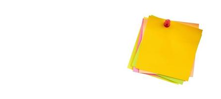 Stack of pinned sticky note for copy space photo