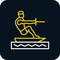 Barefoot Skiing Vector Icon Design