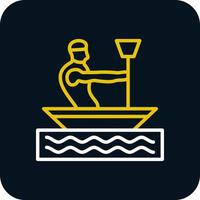 Canoeing Vector Icon Design