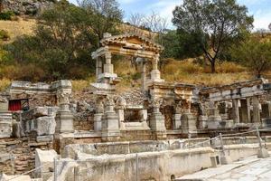 Ancient ruins in the city of Ephesus, Turkey photo