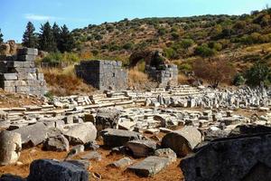 Ancient ruins in the city of Ephesus, Turkey photo