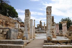 Ancient ruins in the city of Ephesus, Turkey photo