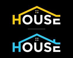 conjunto tipografía palabra marca icono moderno estilo casa techo propiedad real inmuebles Servicio diseño vector
