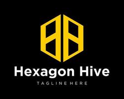 Set Letter H Monogram Hexagon Shape Geometric Elegant Modern Mark Label Company Brand Design Vector