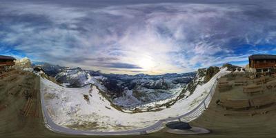 A Tranquil, Windy Vista of the Lagazuoi Refuge photo