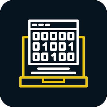 diseño de icono de vector de código binario