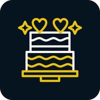 Wedding Cake Vector Icon Design