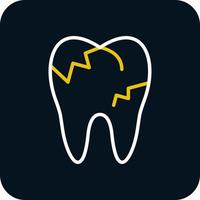 diseño de icono de vector de dientes cariados