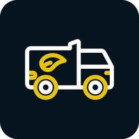 Eco Truck Vector Icon Design