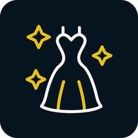 Wedding Dress Vector Icon Design