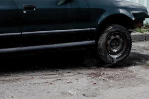 old abandoned car. photo