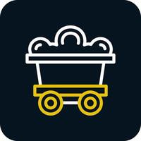 Mining Cart Vector Icon Design