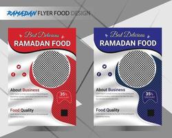 Ramadan Food Flyer Design Template vector
