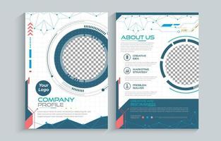 Technology Company Profile Template vector