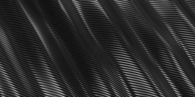 Black kevlar texture carbon fiber streaked fabric background striped wavy 3D illustration photo