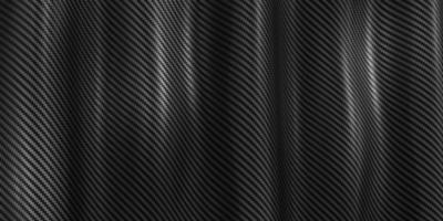 Black kevlar texture carbon fiber streaked fabric background striped wavy 3D illustration photo