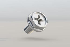 Screw floating a 3d metal tool concept photo