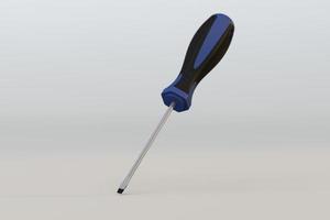 3d screwdriver black and blue tool photo