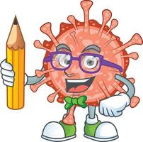 A cartoon character of bulbul coronavirus vector