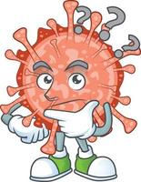 A cartoon character of bulbul coronavirus vector