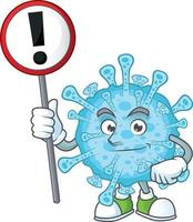 A cartoon character of fever coronavirus vector