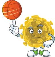 A cartoon character of infectious coronavirus vector