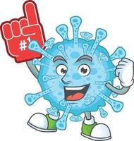 A cartoon character of fever coronavirus vector