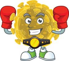 A cartoon character of infectious coronavirus vector