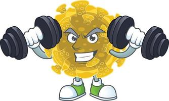 A cartoon character of infectious coronavirus vector