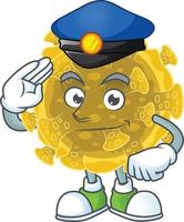 A cartoon character of infectious coronavirus vector