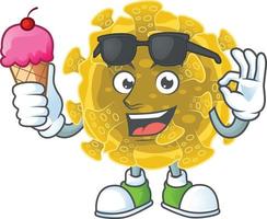 A cartoon character of infectious coronavirus vector