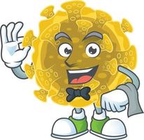 A cartoon character of infectious coronavirus vector