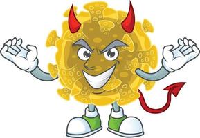 A cartoon character of infectious coronavirus vector