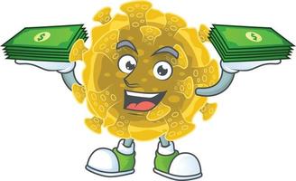 A cartoon character of infectious coronavirus vector