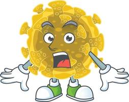 A cartoon character of infectious coronavirus vector