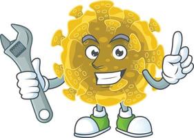 A cartoon character of infectious coronavirus vector