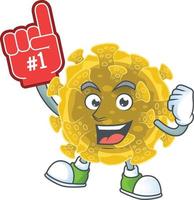 A cartoon character of infectious coronavirus vector