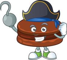 A cartoon character of chocolate alfajor vector