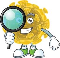 A cartoon character of infectious coronavirus vector