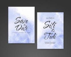 Wedding invitation with abstract watercolor background vector