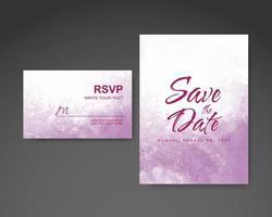 Wedding invitation with abstract watercolor background vector