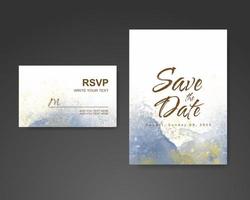 Wedding invitation with abstract watercolor background vector