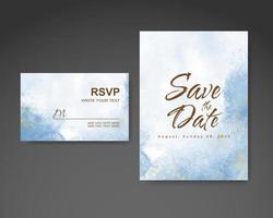 Wedding invitation with abstract watercolor background vector