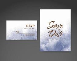 Wedding invitation with abstract watercolor background vector