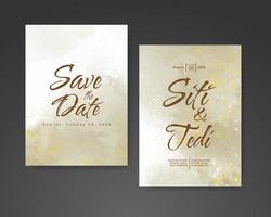 Wedding invitation with abstract watercolor background vector