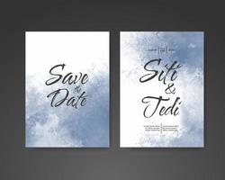 Wedding invitation with abstract watercolor background vector