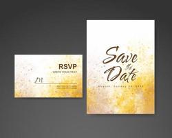 Wedding invitation with abstract watercolor background vector