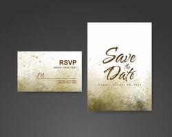 Wedding invitation with abstract watercolor background vector