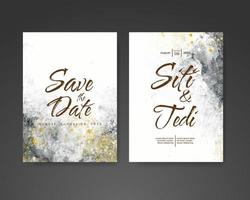 Wedding invitation with abstract watercolor background vector